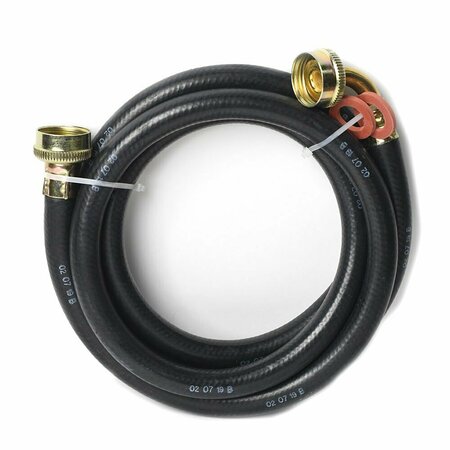 THRIFCO PLUMBING 6 Feet Long Washing Machine Hose with 3/4 Inch GHT x 3/4 Inch GHT 90 Elbow Connector 4400746